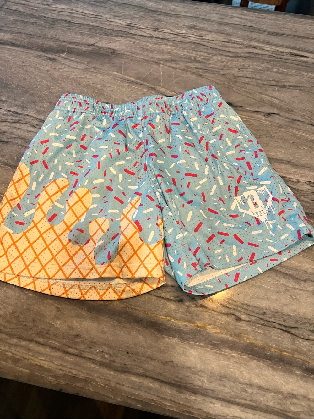 Baseball Lifestyle 101 Men's Ice Cream Cotton Candy Mesh Shorts size small